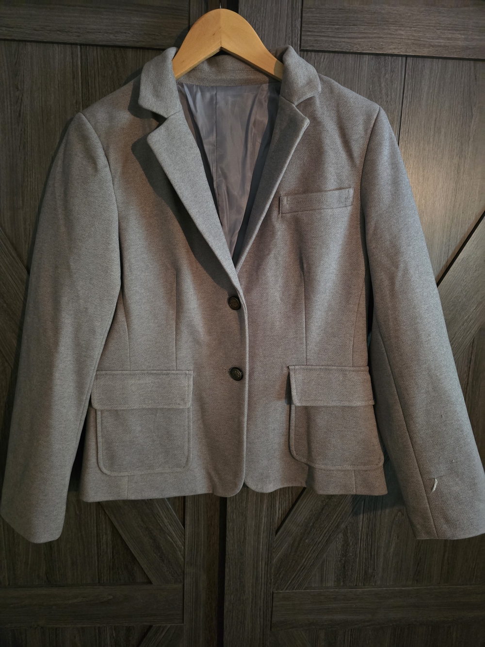 Womens Grey Tailored Blazer Jacket